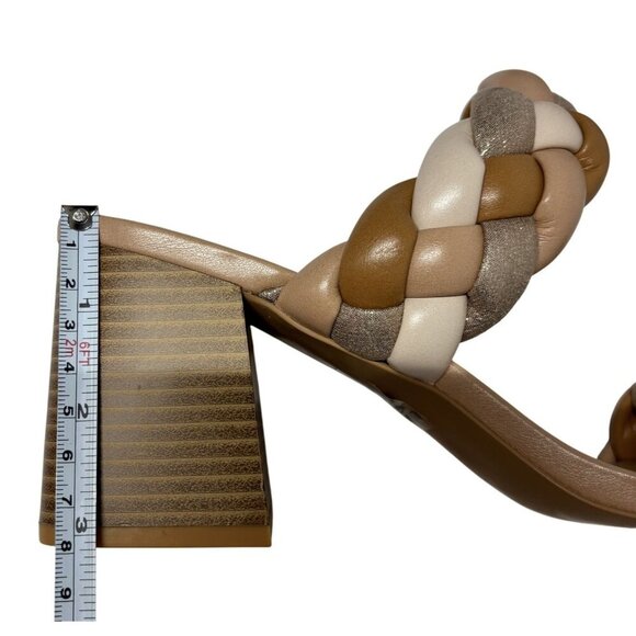 SODA / Buggy-S / Braided / Block Heel / Sandals With Square / Toe & Multi-Tone / - Picture 8 of 10